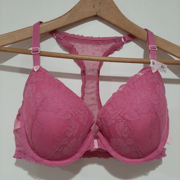 Victoria secret sheer mesh lace racerback coquette romantic fairycore hearts br - Picture 16 of 16